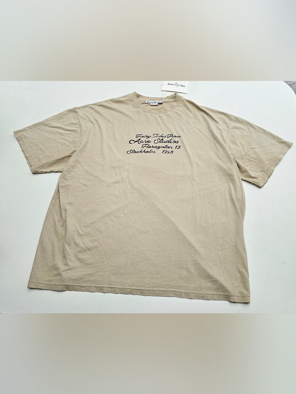Acne Studio Unisex Beige Graphic Tee